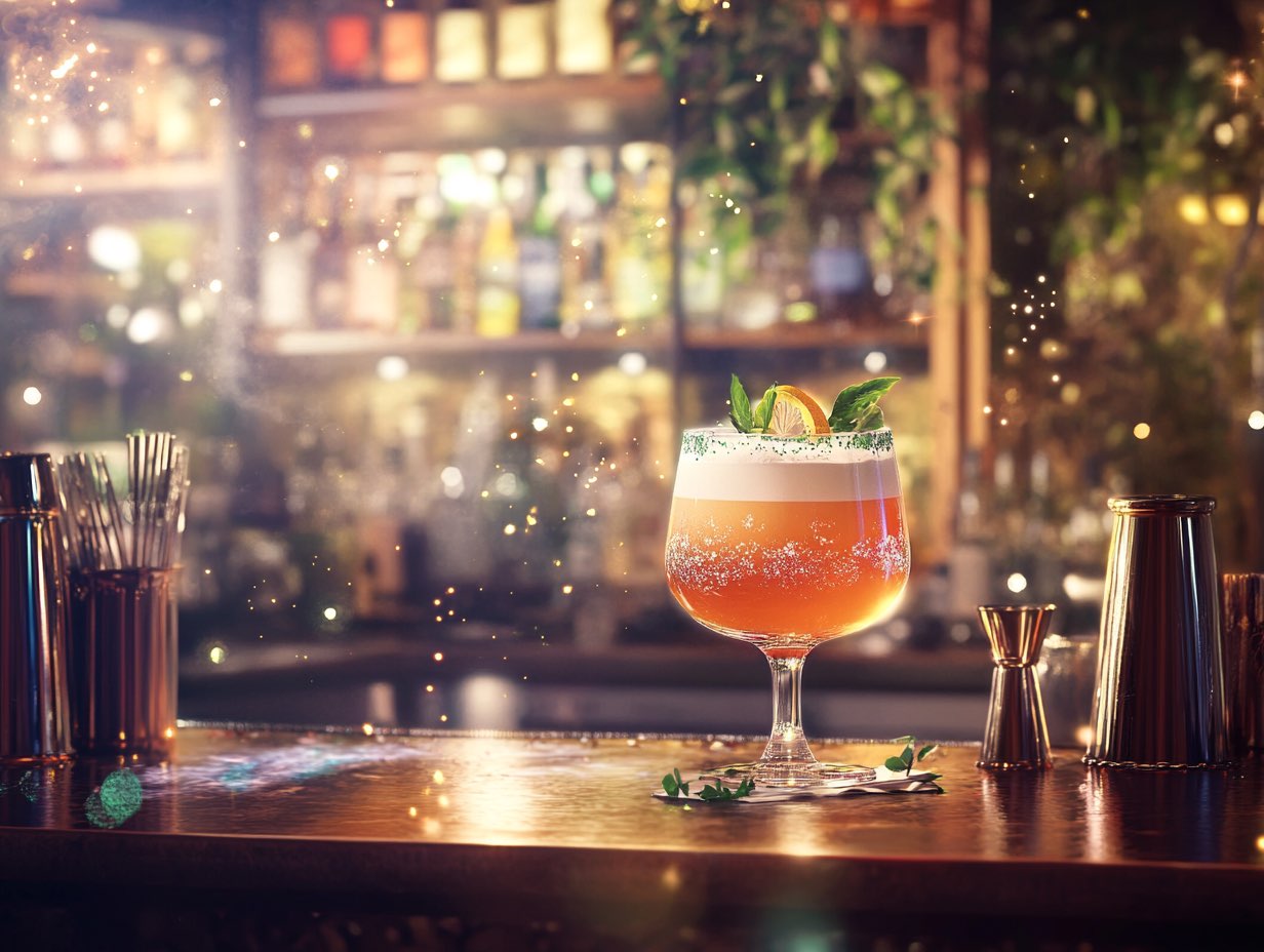 cocktail in a fancy glass