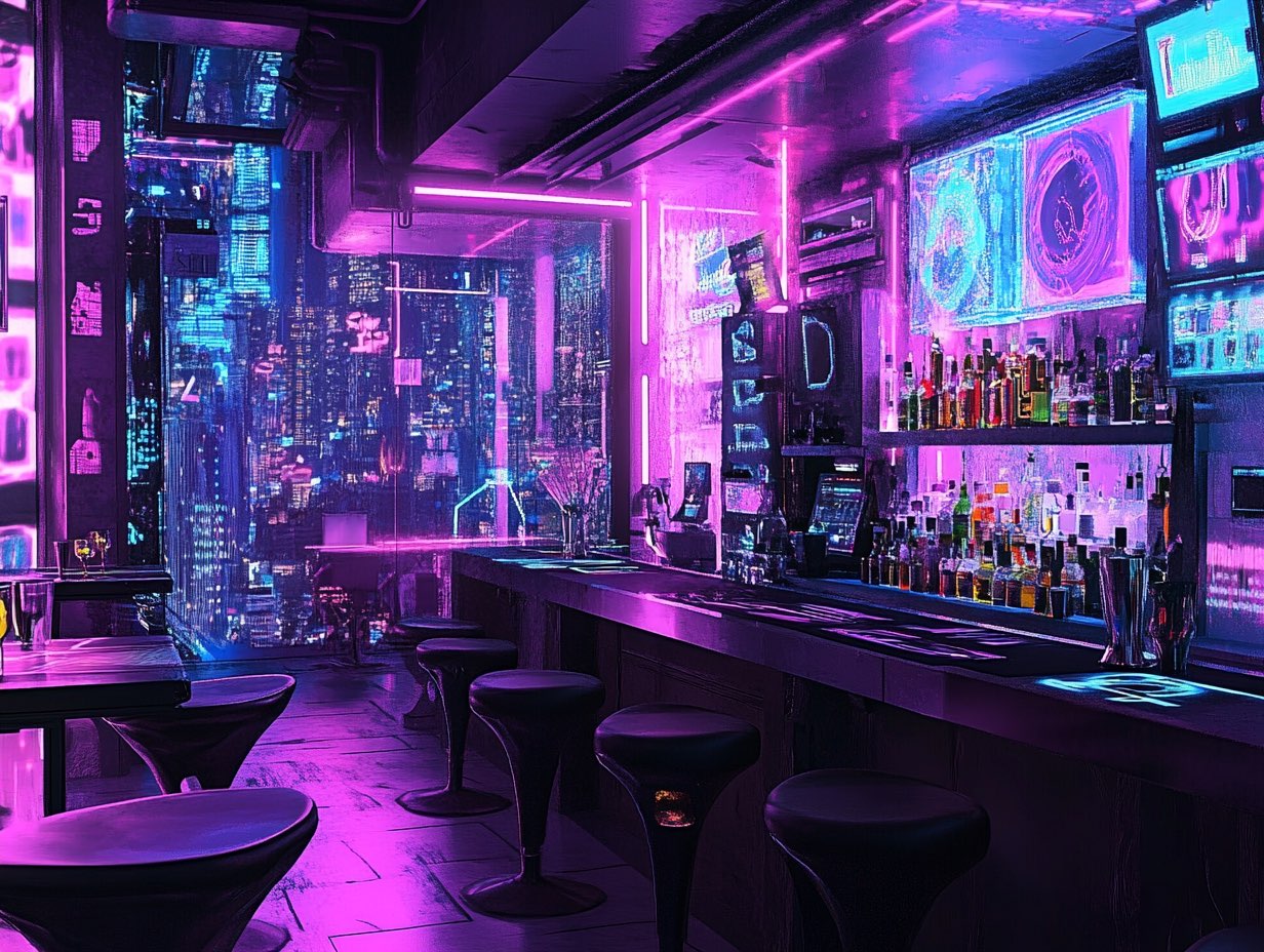 modern cocktail bar interior